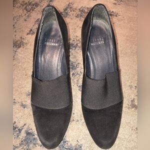 Stuart Weitzman Black Suede Pumps